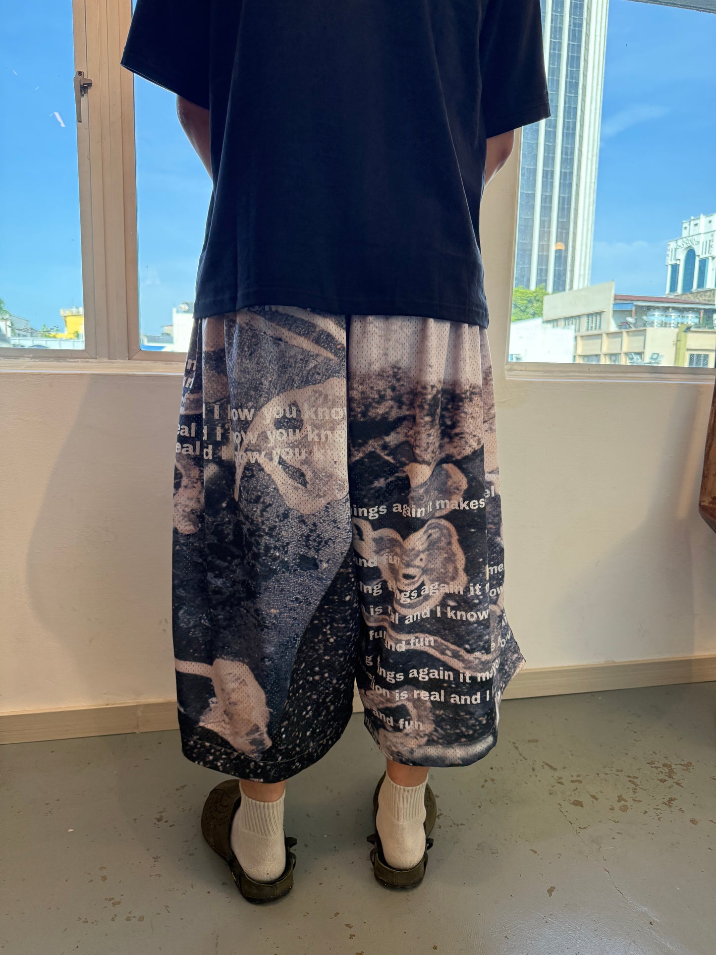 Xiang Feng Mesh Jorts