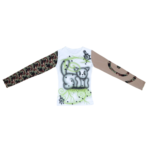 Poons Peeds Patchwork Long Sleeve Tee "Grounding"