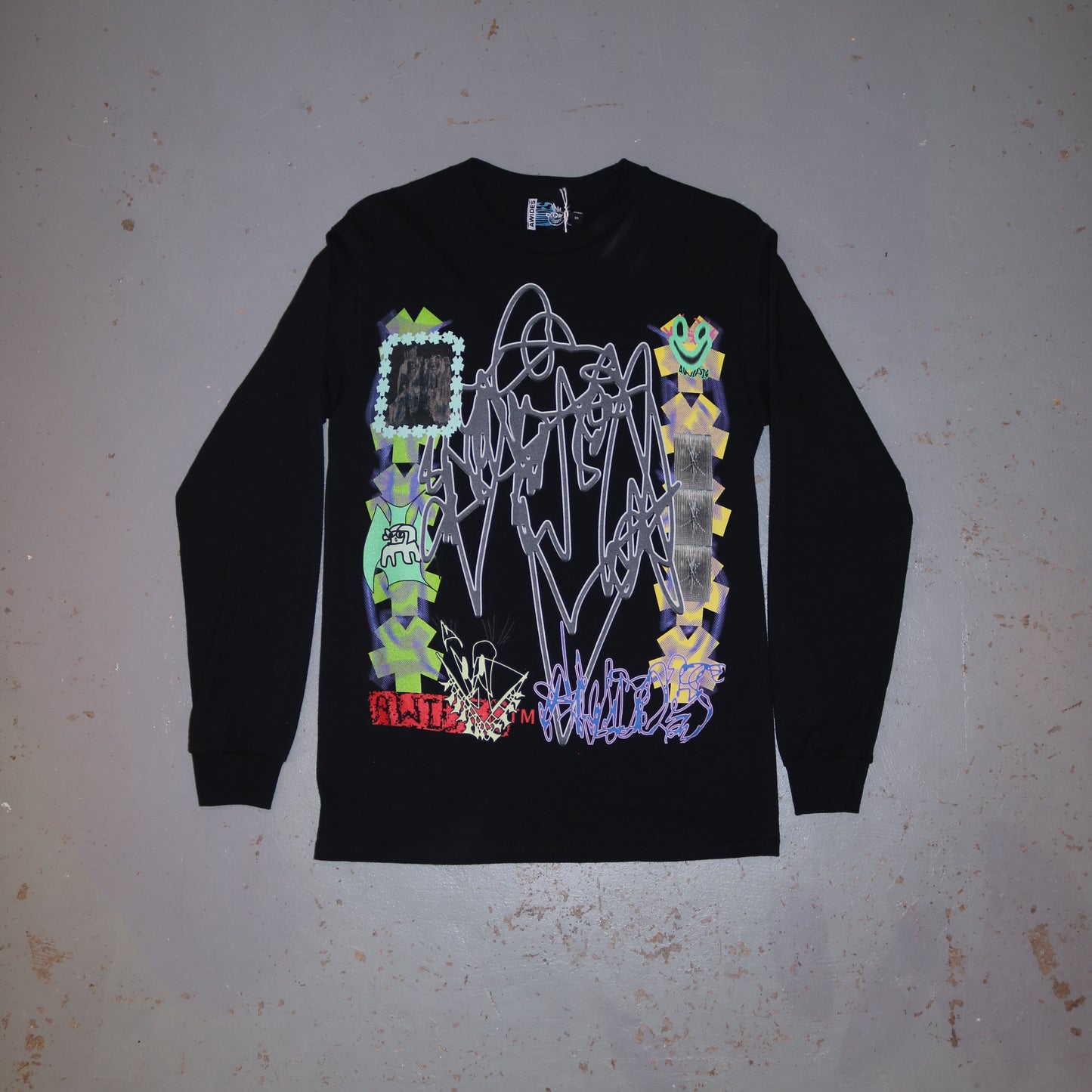 AWIDES - SCARTCH LS TEE BLACK