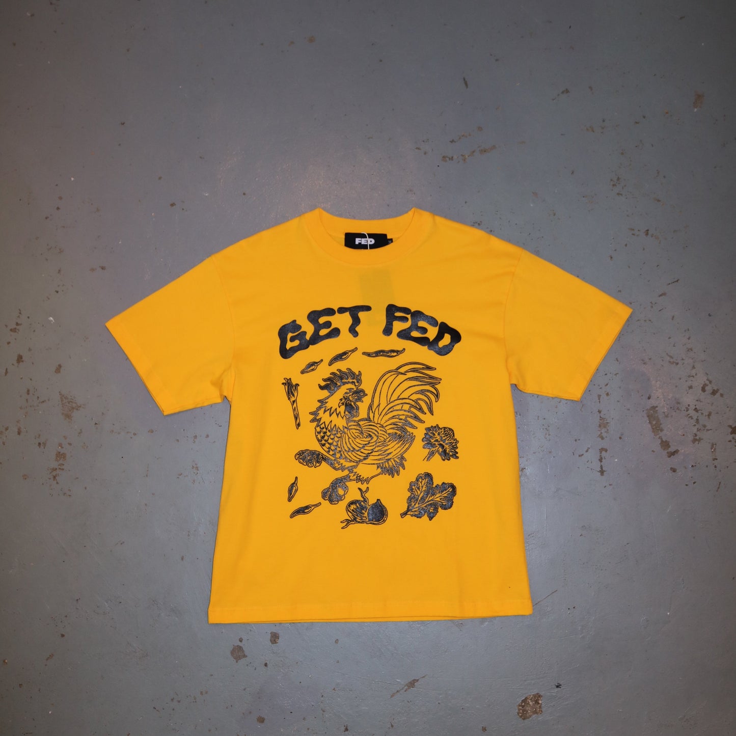 FED-ROOSTER TEE - YELLOW