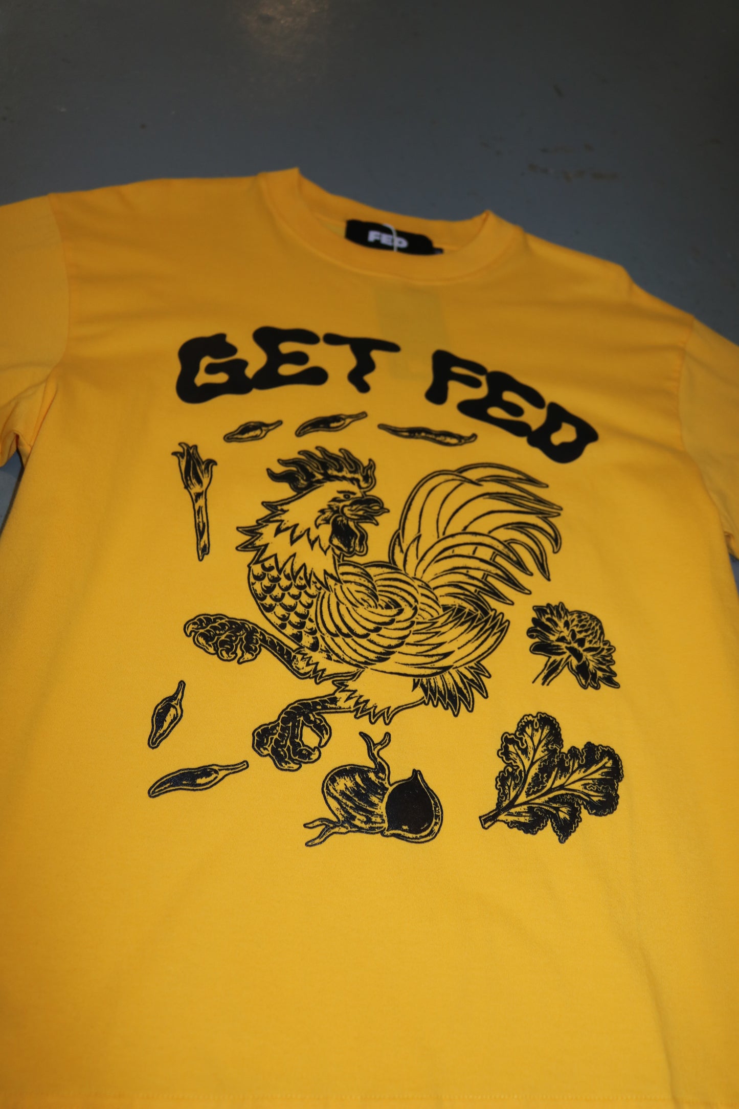 FED-ROOSTER TEE - YELLOW