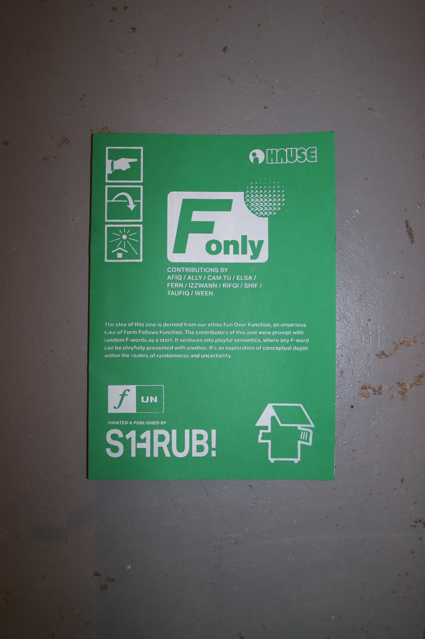 F ONLY ZINE BY HAUSE