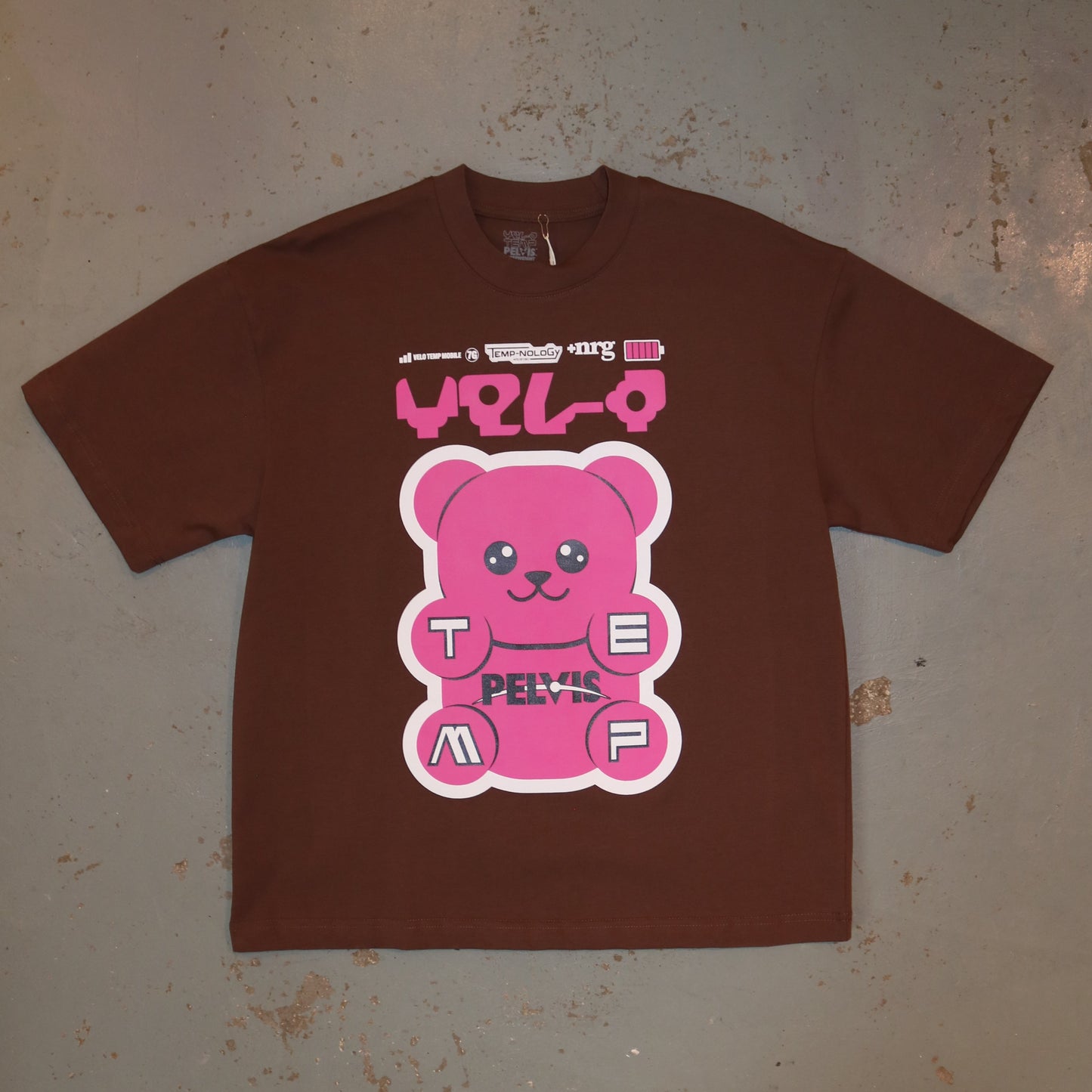 PELVIS - GUMMY PALS S/S TEE BROWN