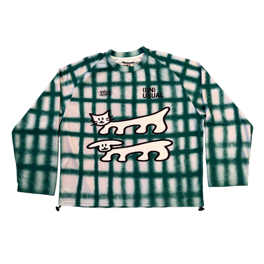 NERIAME TOKYO - (UN) USUAL L/S JERSEY GREEN CHECKERED